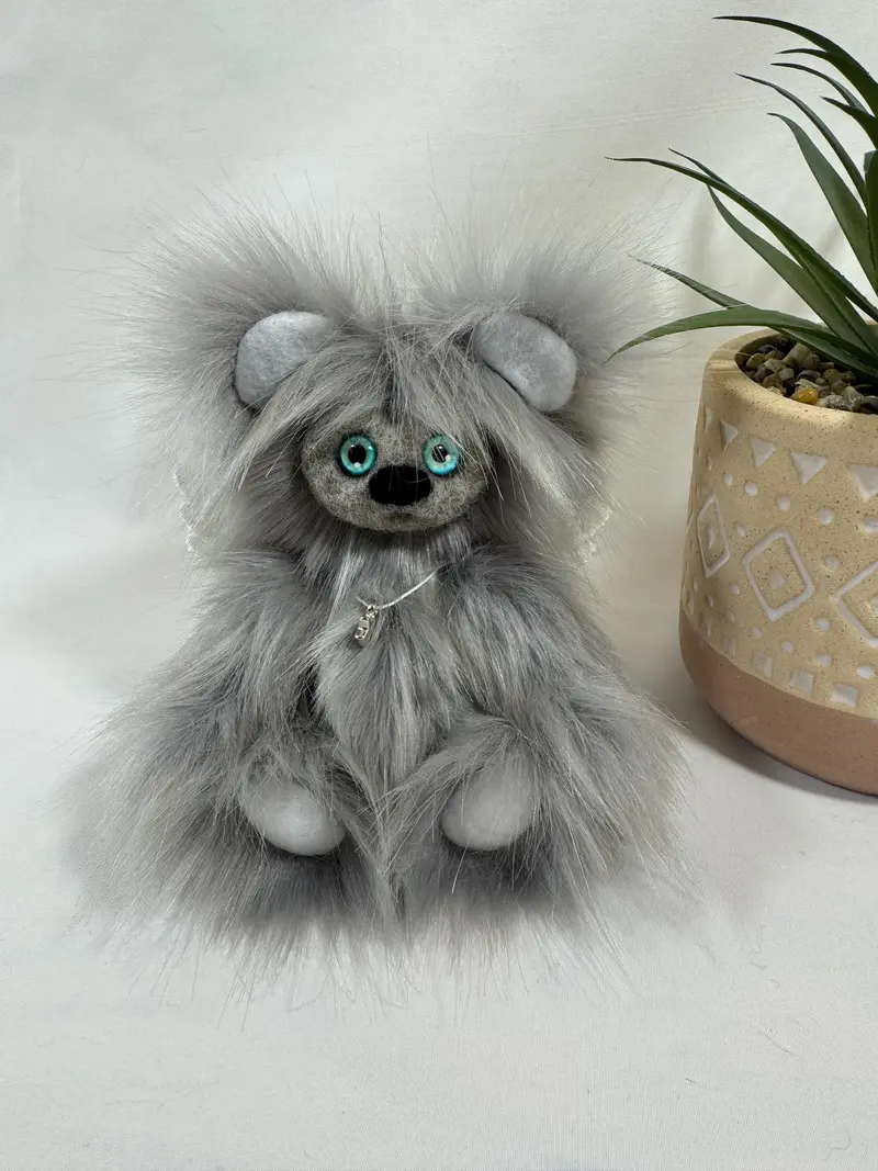 ✨ Frimousse Angel “Elior” – 16 cm – Création artisanale articulée, pièce unique ✨