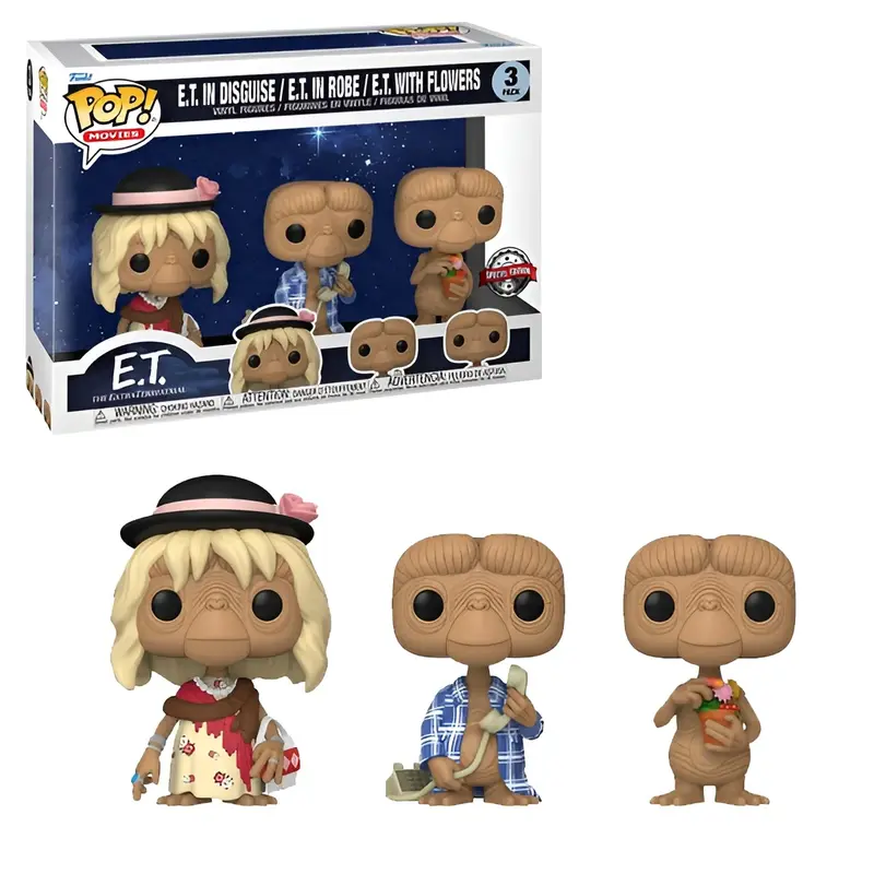 Funko Pop Movies - Figurine Kawaii E.T. - Lot de 3