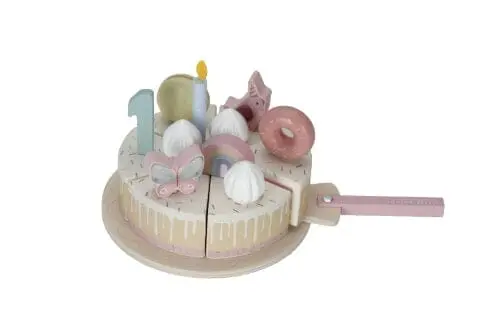 gateau d'anniversaire rose en bois - LITTLE DUTCH