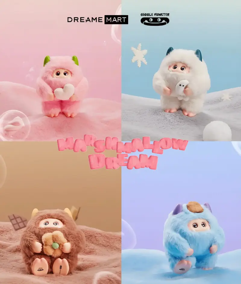 Giggle Monster - Peluche Kawaii Marshmallow Dreams - Boîte Mystère