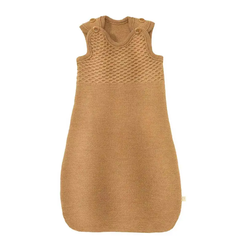 Gigoteuse sans manches en laine merinos Disana - Caramel