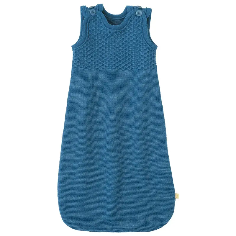Gigoteuse sans manches en laine merinos Disana - Dove blue