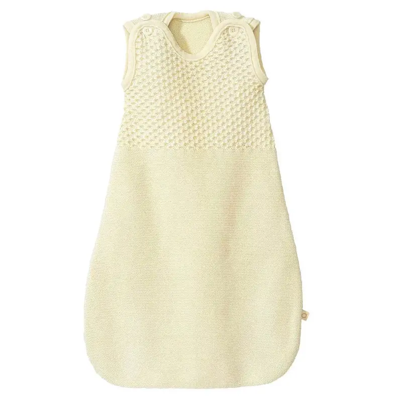 Gigoteuse sans manches en laine merinos Disana - Naturel