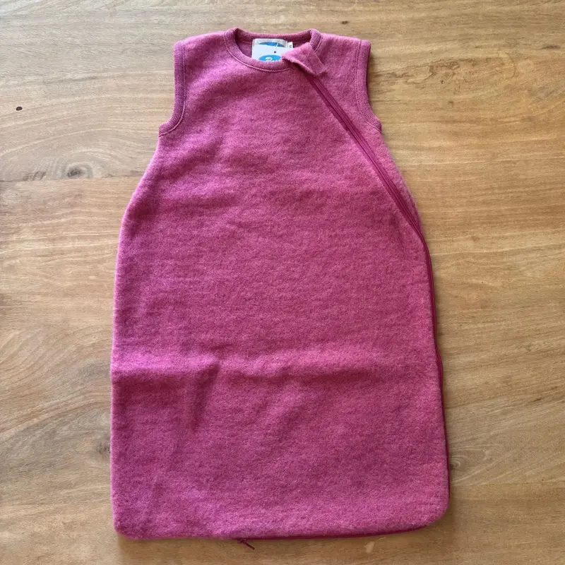 Gigoteuse sans manches en polaire de laine bio Reiff - Mauve