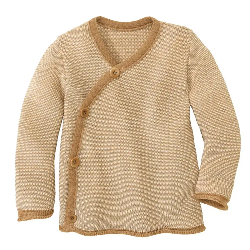 Gilet bébé en laine mérinos Disana - Caramel