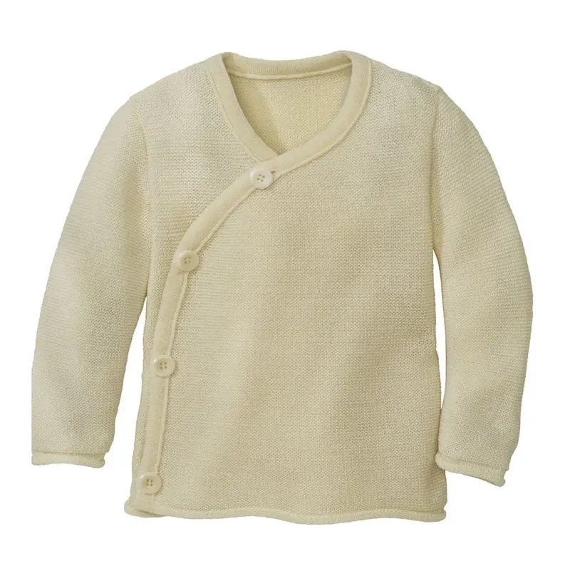 Gilet bébé en laine mérinos Disana - Naturel