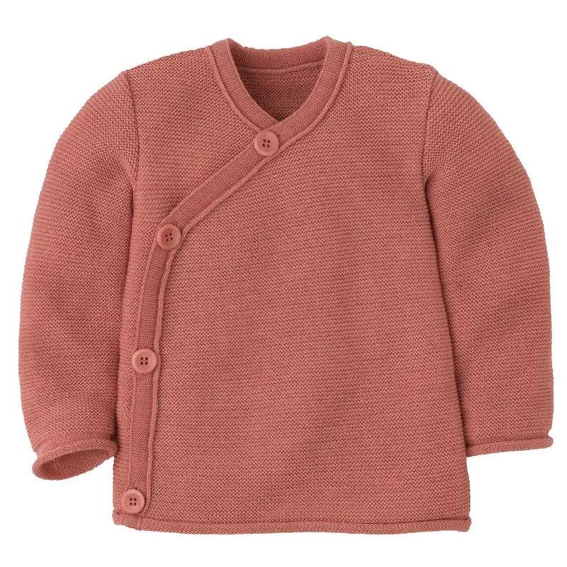Gilet bébé en laine mérinos Disana - Soft pink