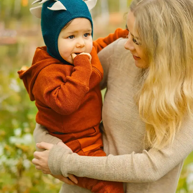 Gilet zippé en laine mérinos Manymonths