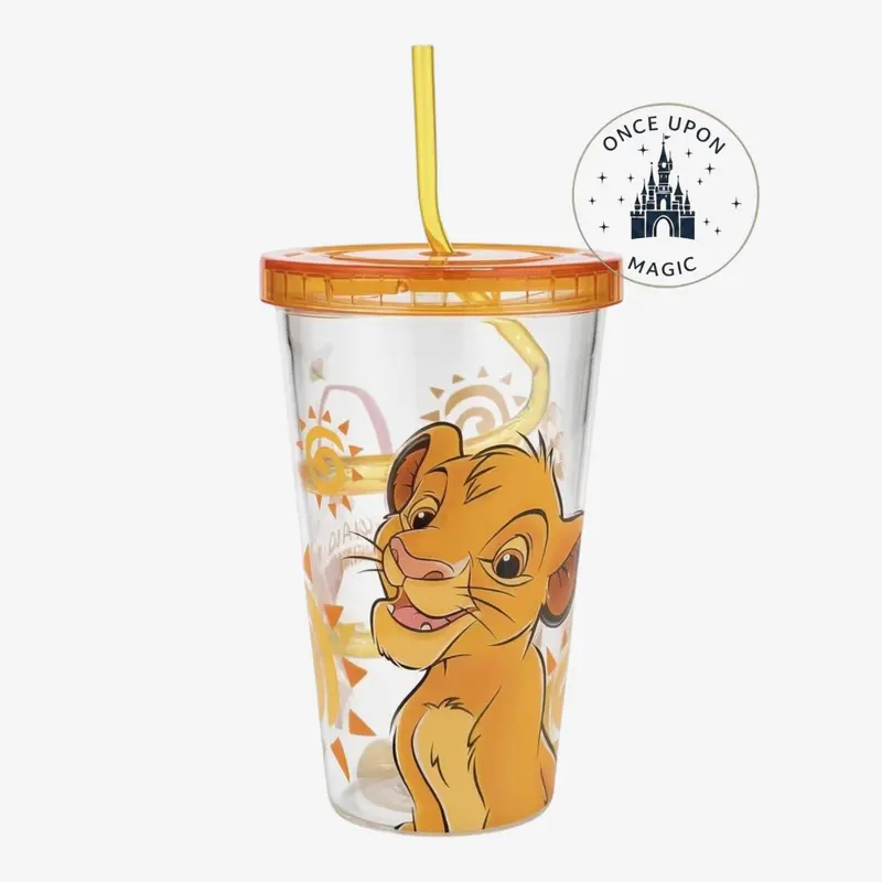 Gobelet à Paille Simba Le Roi Lion Jaune & Orangé Disney — Disneyland Paris