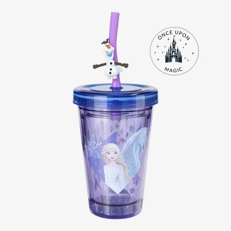 Gobelet avec paille La Reine des Neiges – Elsa & Olaf | Disneyland Paris