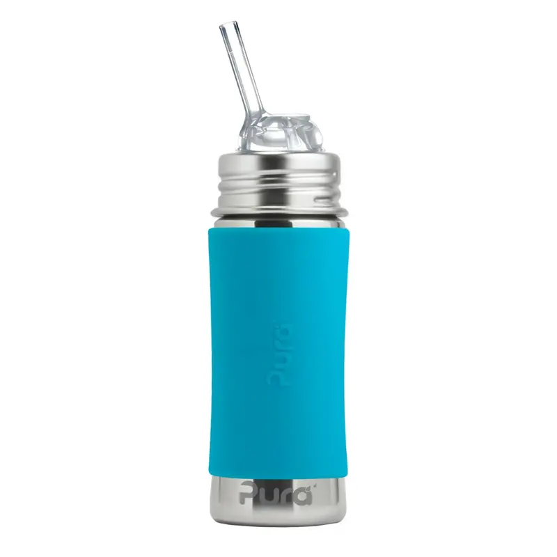 Gourde à paille Free Inox 325ml Pura - Aqua