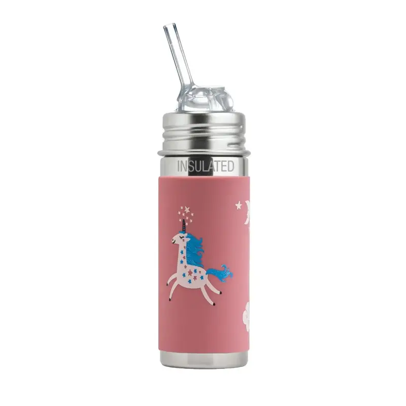 Gourde à paille Free Inox Isotherme 260ml Pura - Licorne