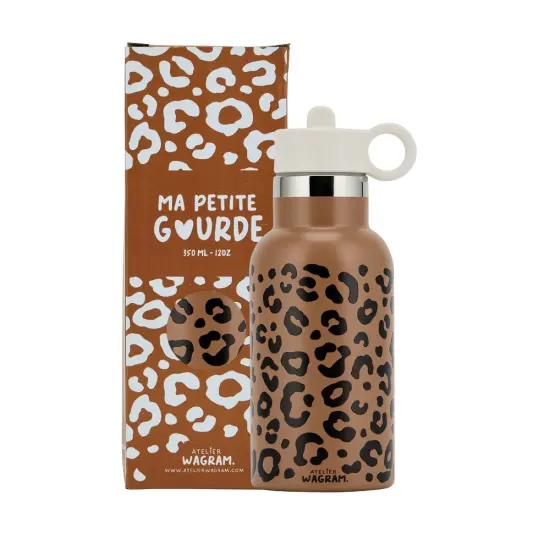Gourde en acier inoxydable - Léopard caramel - Atelier Wagram