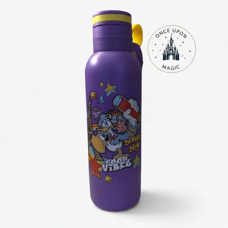 Gourde Inox Mickey et Donald Duck Violette — Disneyland Paris