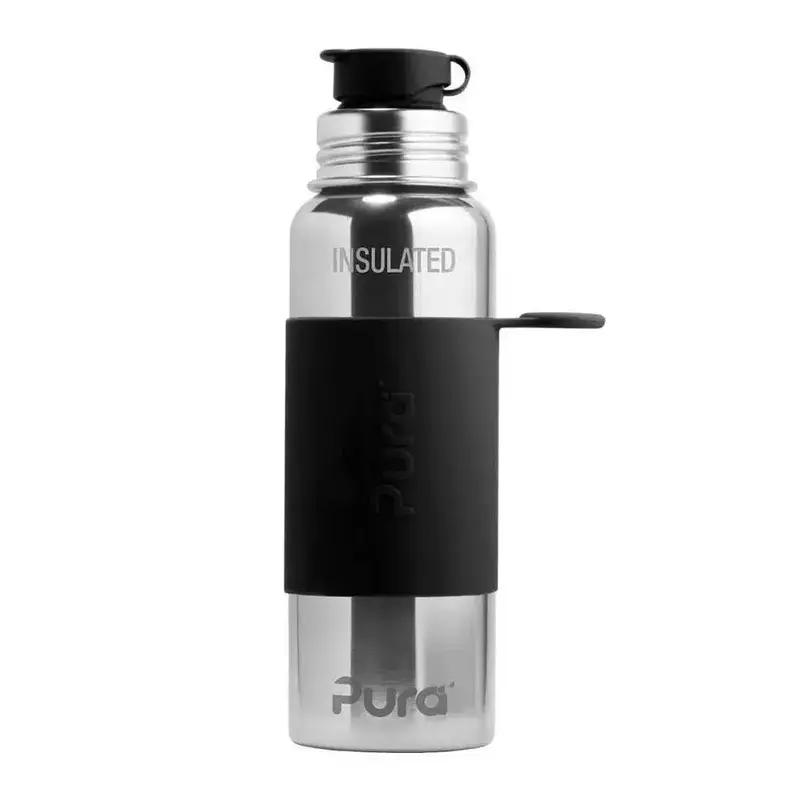 Gourde sport Inox isotherme 650ml Pura - Noir
