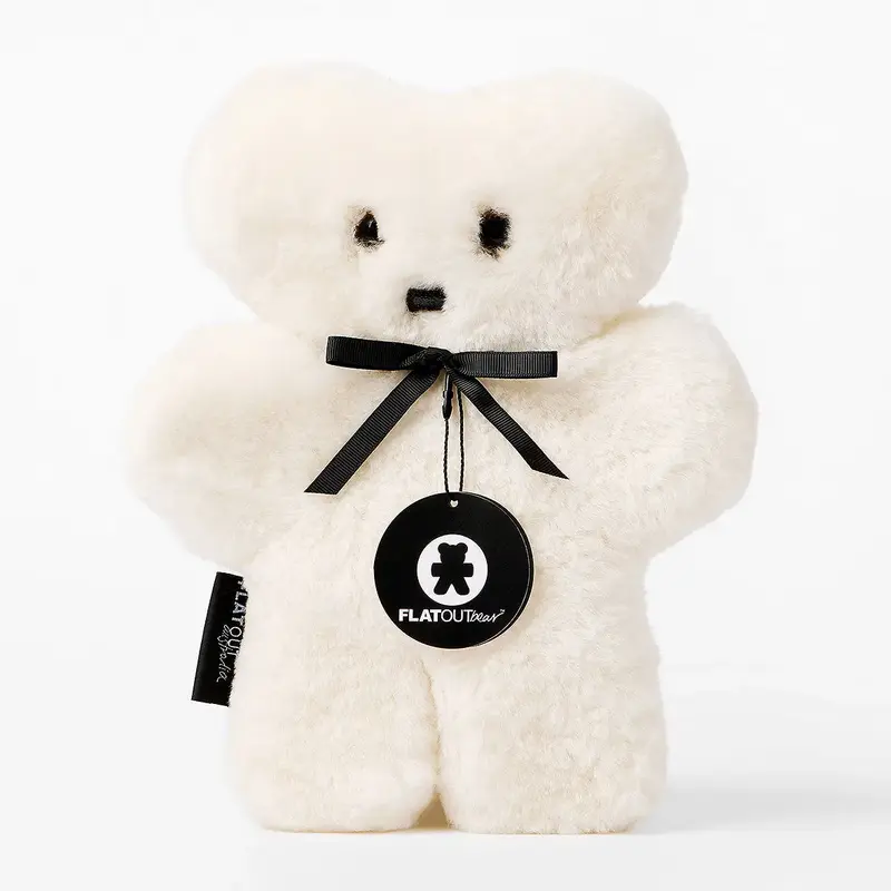 Grand nounours en peau de mouton Flatout - Milk
