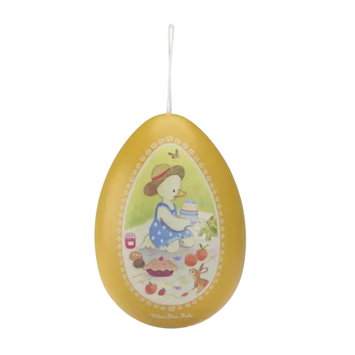 grand Œuf en métal jaune Moulin Roty La Grande Famille