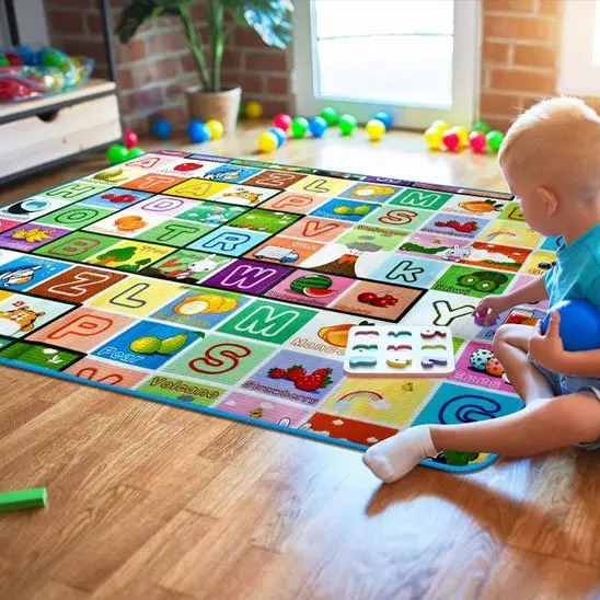 Grand tapis d’éveil bébé – Espace de jeu éducatif