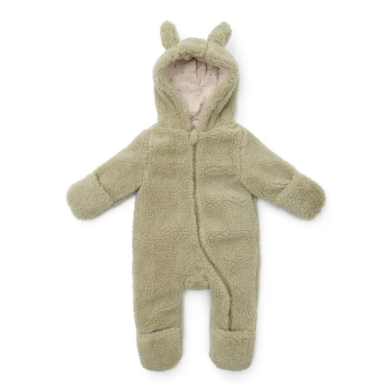Grenouillère Teddy soft green - Little Dutch
