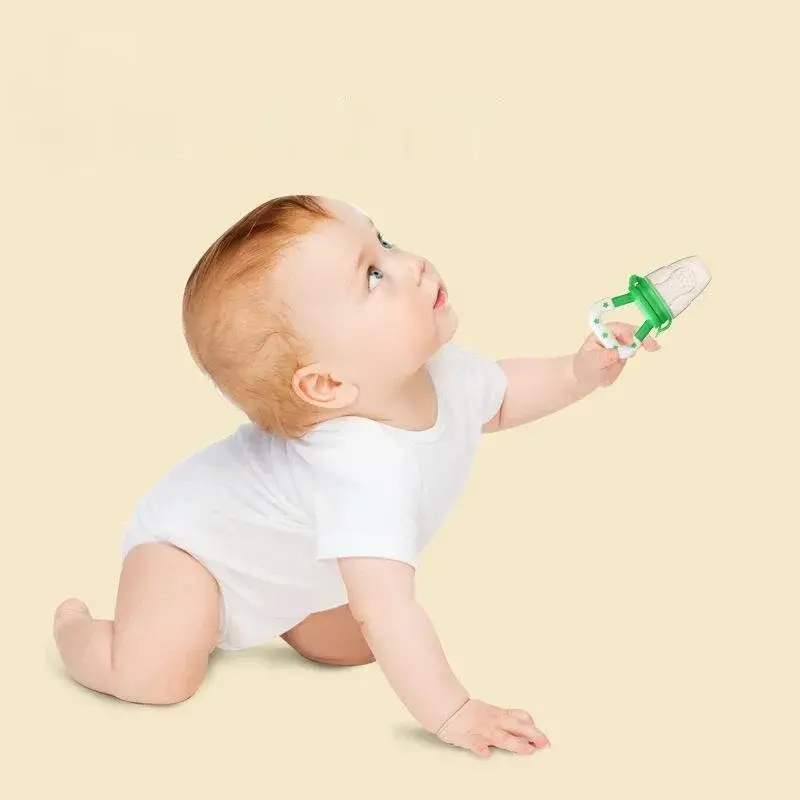 Grigri alimentaire silicone bébé - filet suceur fruits frais tétine sécurisée alimentation nourrisson