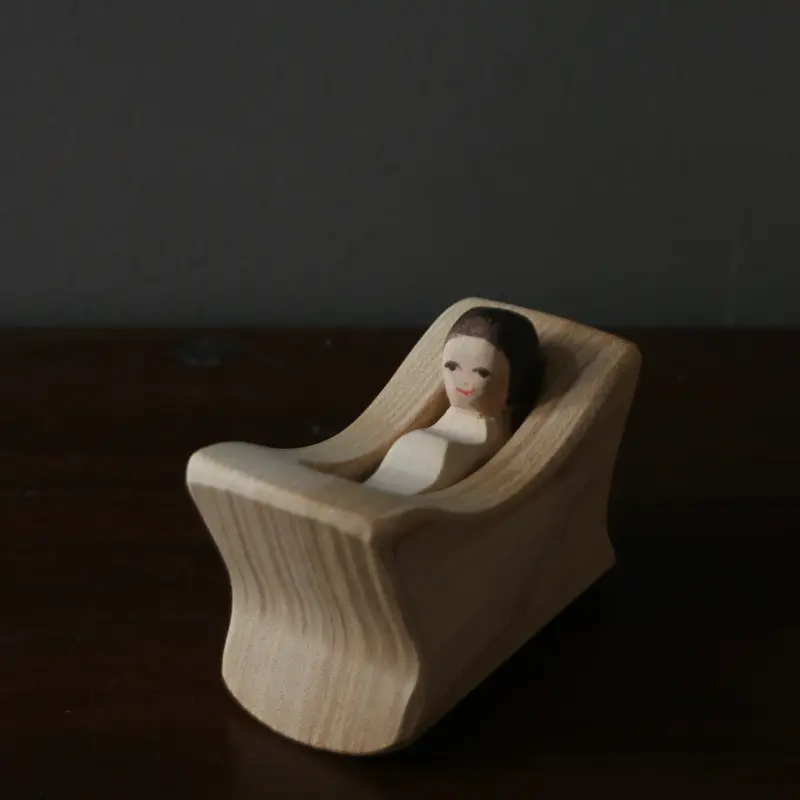 Handmade Child in Cradle