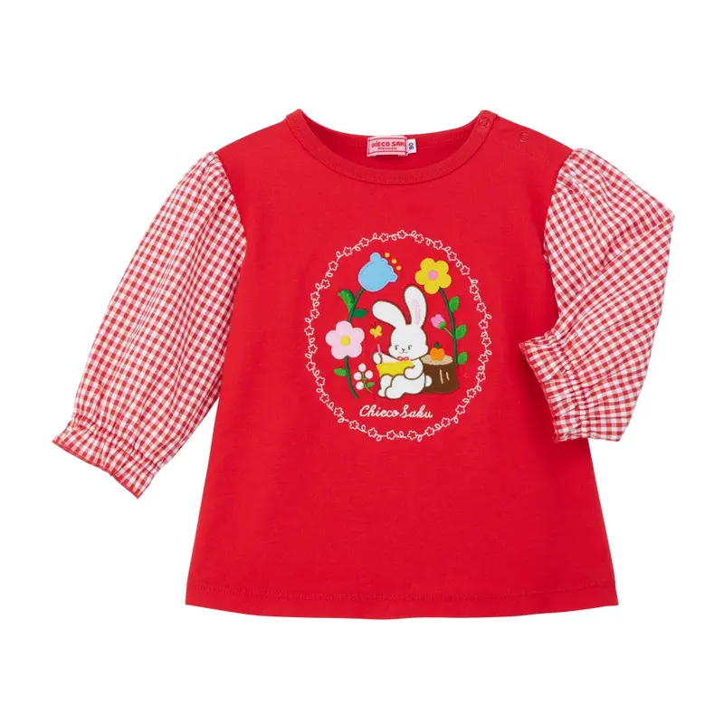 HAUT MANCHES LONGUES ROUGE VICHY CHIECO SAKU