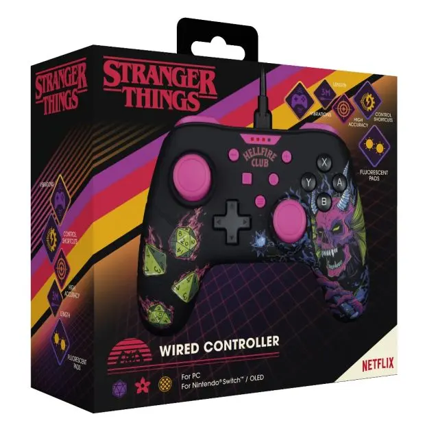 Hellfire Manette filaire noire pour nintendo switch