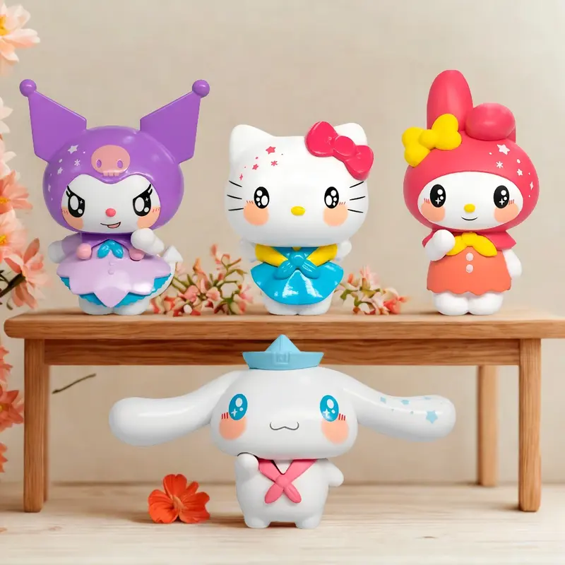 Hello Kitty And Friends Set - Figurine Kawaii - Boîte Cadeau