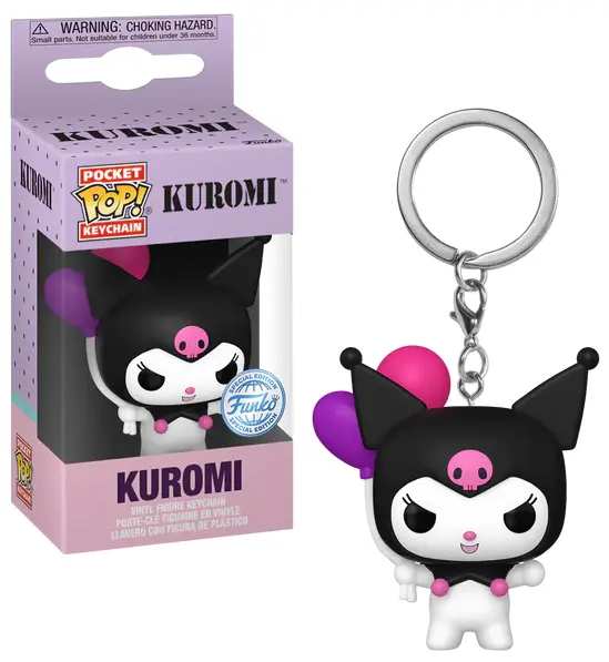 Hello Kitty - Porte-clés Kuromi Avec Des Ballons - Pocket Pop Keychain