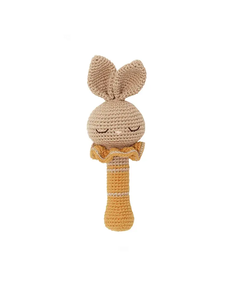 Hochet crochet Lapin beige