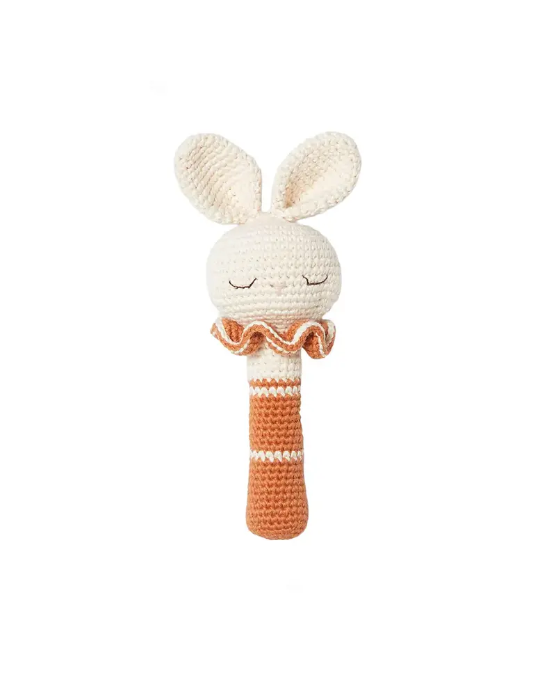 Hochet crochet Lapin terracotta