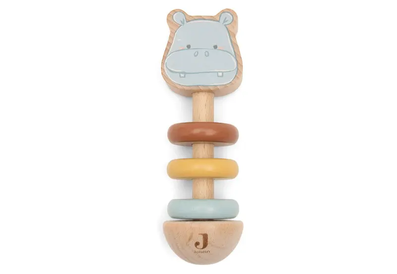Hochet en bois Hippo Happy – Jollein