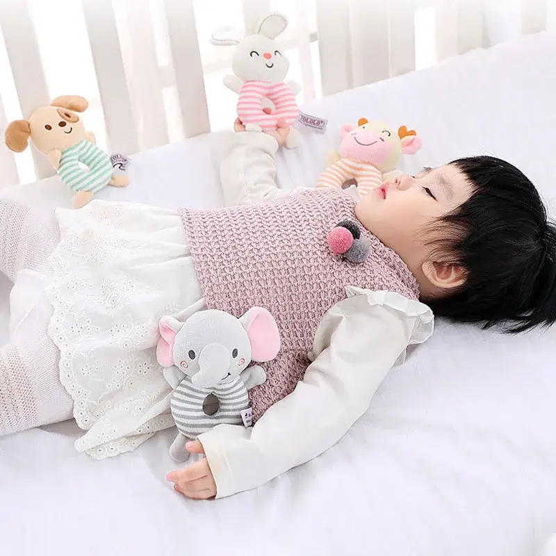Hochet Peluche Animaux Cartoon — Éveil 0-24 mois Mybooni