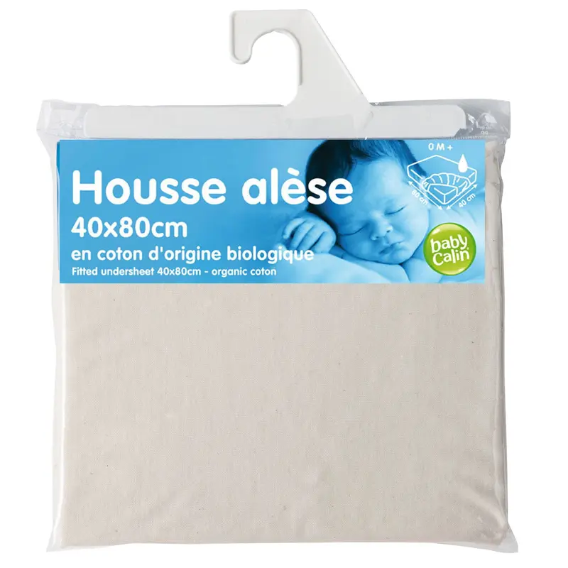 Housse alèse Bio 40x80 cm