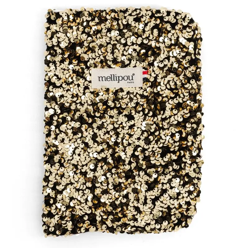 Housse carnet de santé sequins dorés - Chantal