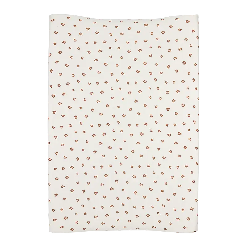 Housse matelas à langer bébé coton 50x70 Léopard rose