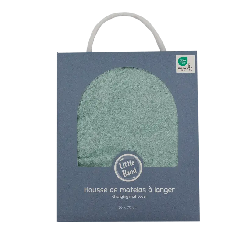 Housse pour matelas à langer Lagon en éponge - Housse matelas à langer 50x70 cm