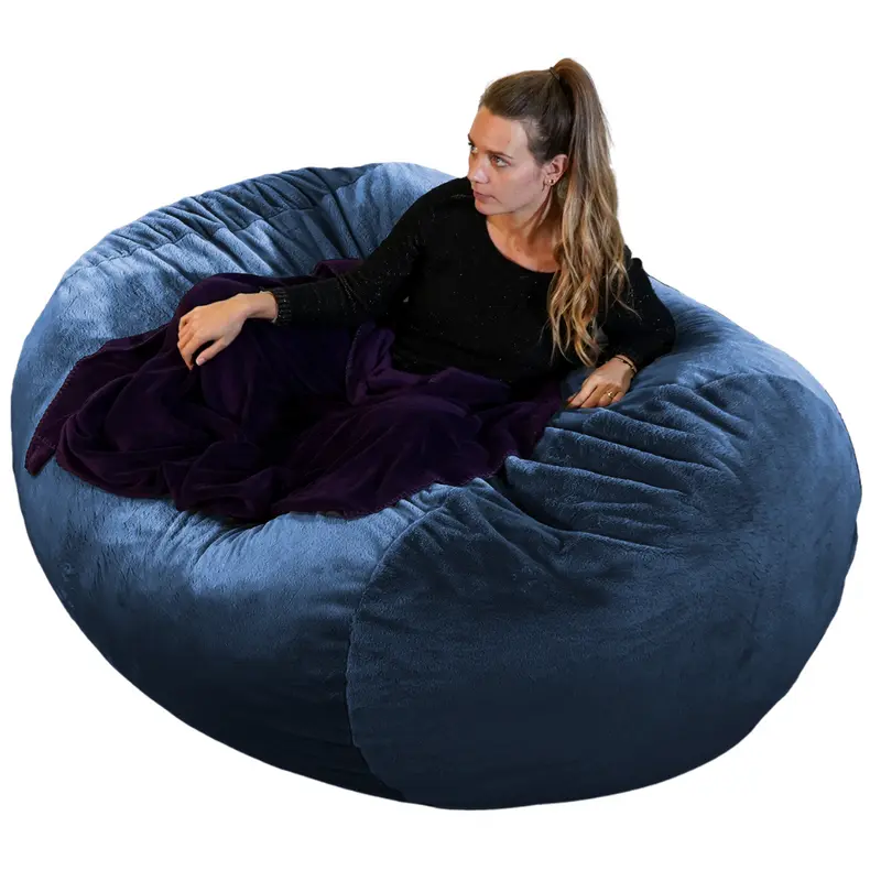 Housse Seule Pouf Long Géant Fourrure - 160 Cm