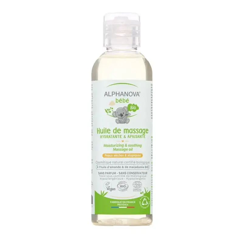 Huile de massage bio Alphanova