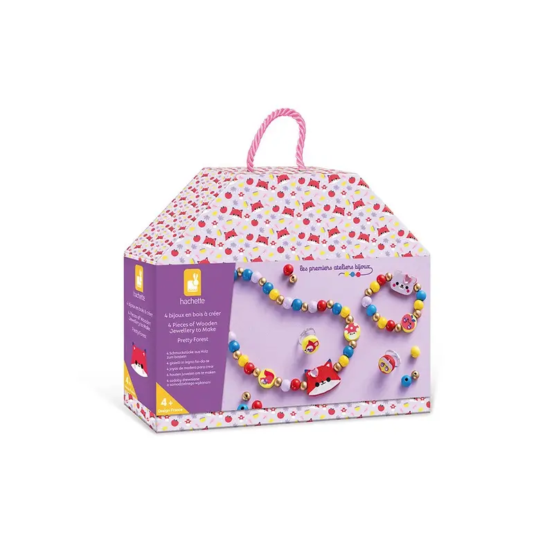 Janod - 4 Bijoux en bois à créer - Pretty Forest - 4 ans +