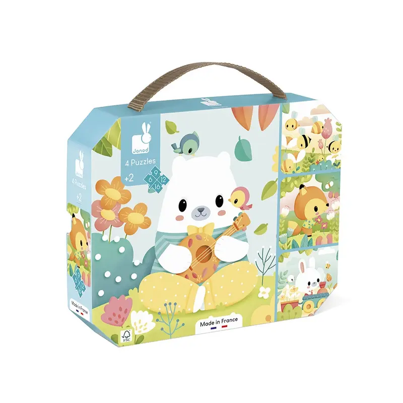 Janod - 4 Puzzles évolutifs Pure  - 2 ans+