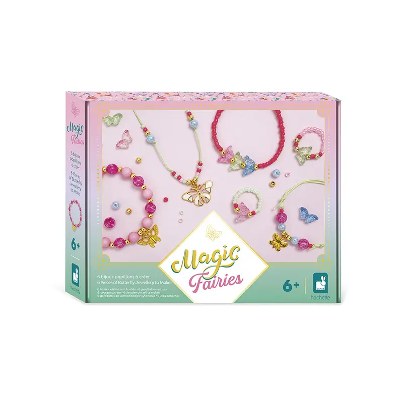 Janod - 6 Bijoux Jolis papillons - Magic Fairies - 6 ans+