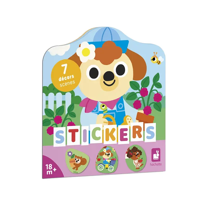 Janod - Cahier de stickers et décor le Jardin - 18 mois+