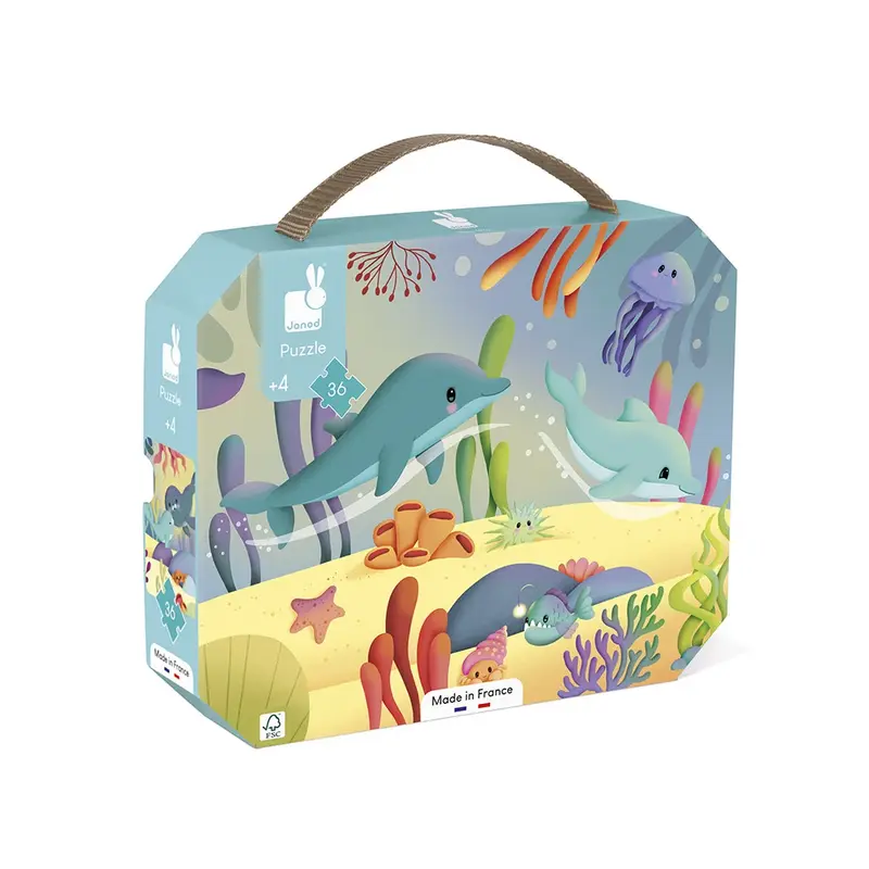 Janod - Puzzle frise les animaux marins - 36 pièces - 4 ans+