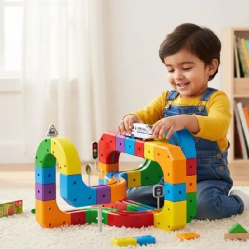 Jeu de Construction Aimanté – Circuit Train Magnétique