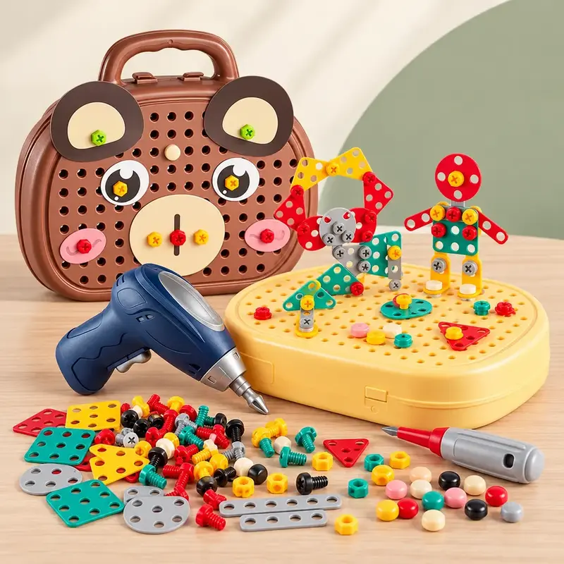 Jeu de construction avec visseuse – 204 pièces