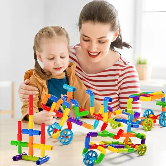 Jeu de construction enfant – 200 piece tubulaire modulable