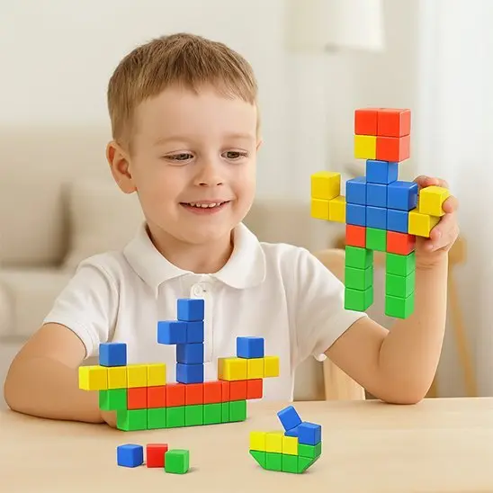 Jeu de construction magnétique – Cubes créatifs