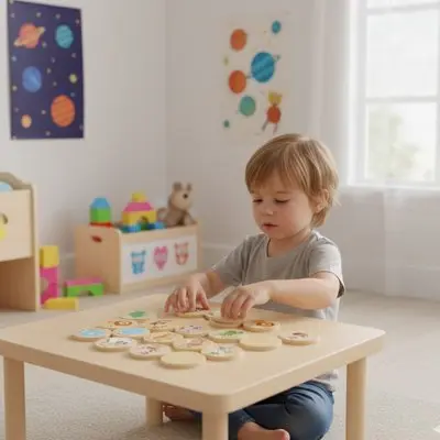 Jeu de mémoire bébé en bois pour stimuler la mémoire et la concentration