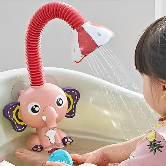 Jouet bain bébé éléphant douchette | Éveil Coloré